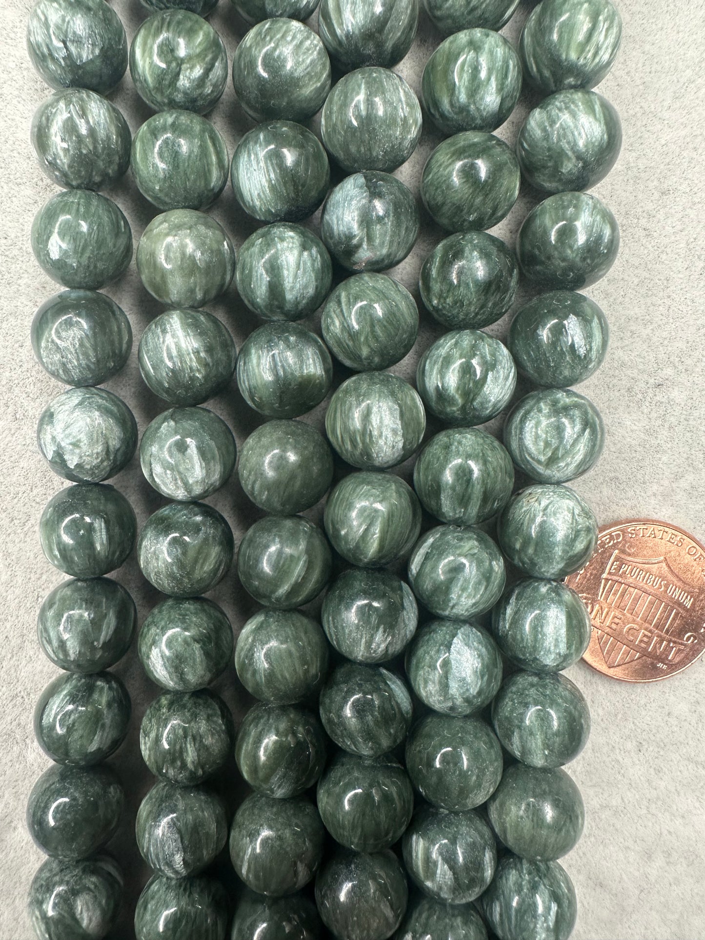 seraphinite AAA grade round 10mm12mm 16"strand