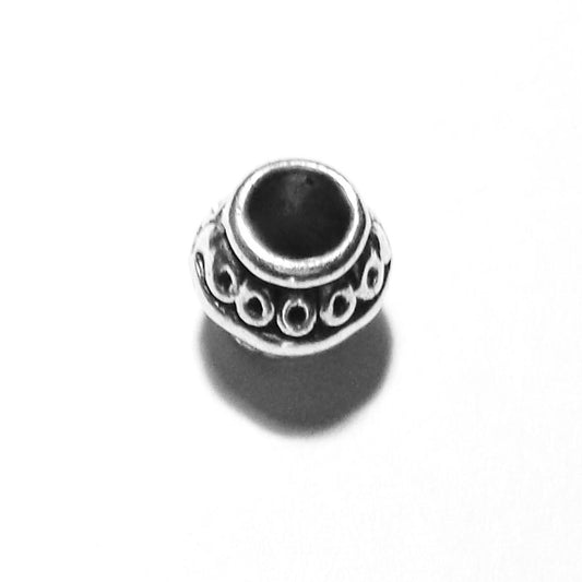 Pewter Big Hole Spacer Bead B103