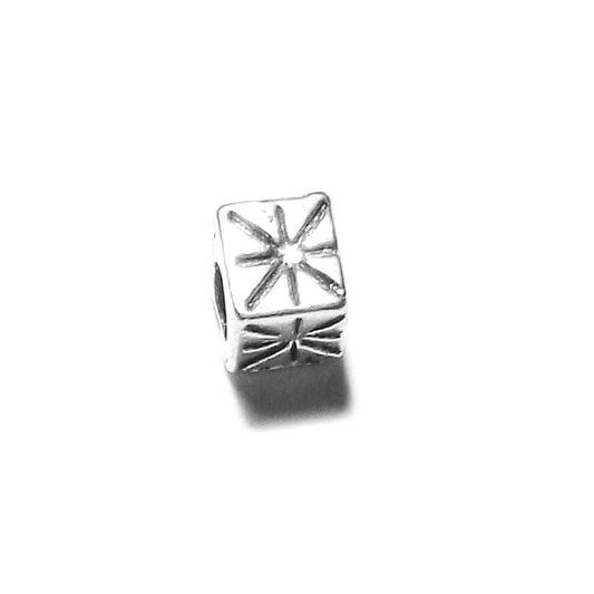 Pewter Big Hole Spacer Bead B106