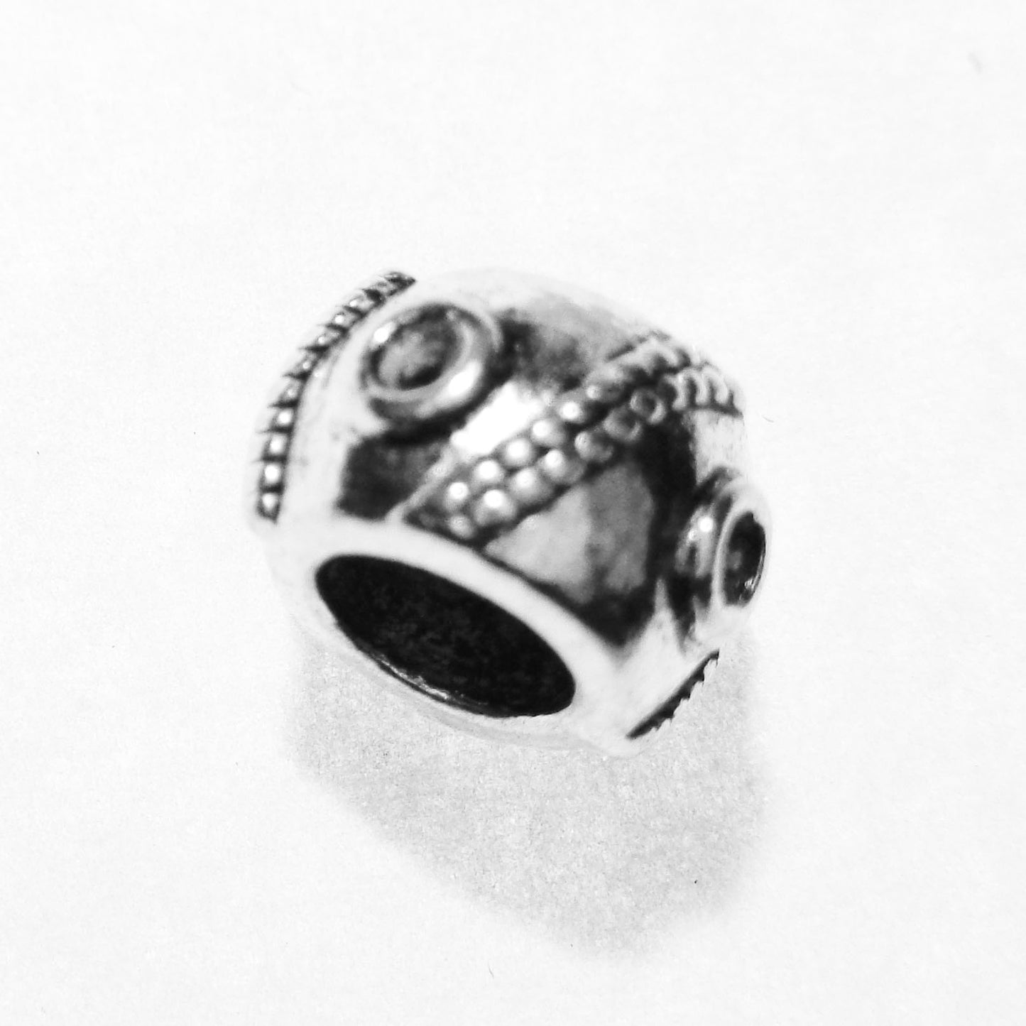 Pewter Big Hole Spacer Bead B511