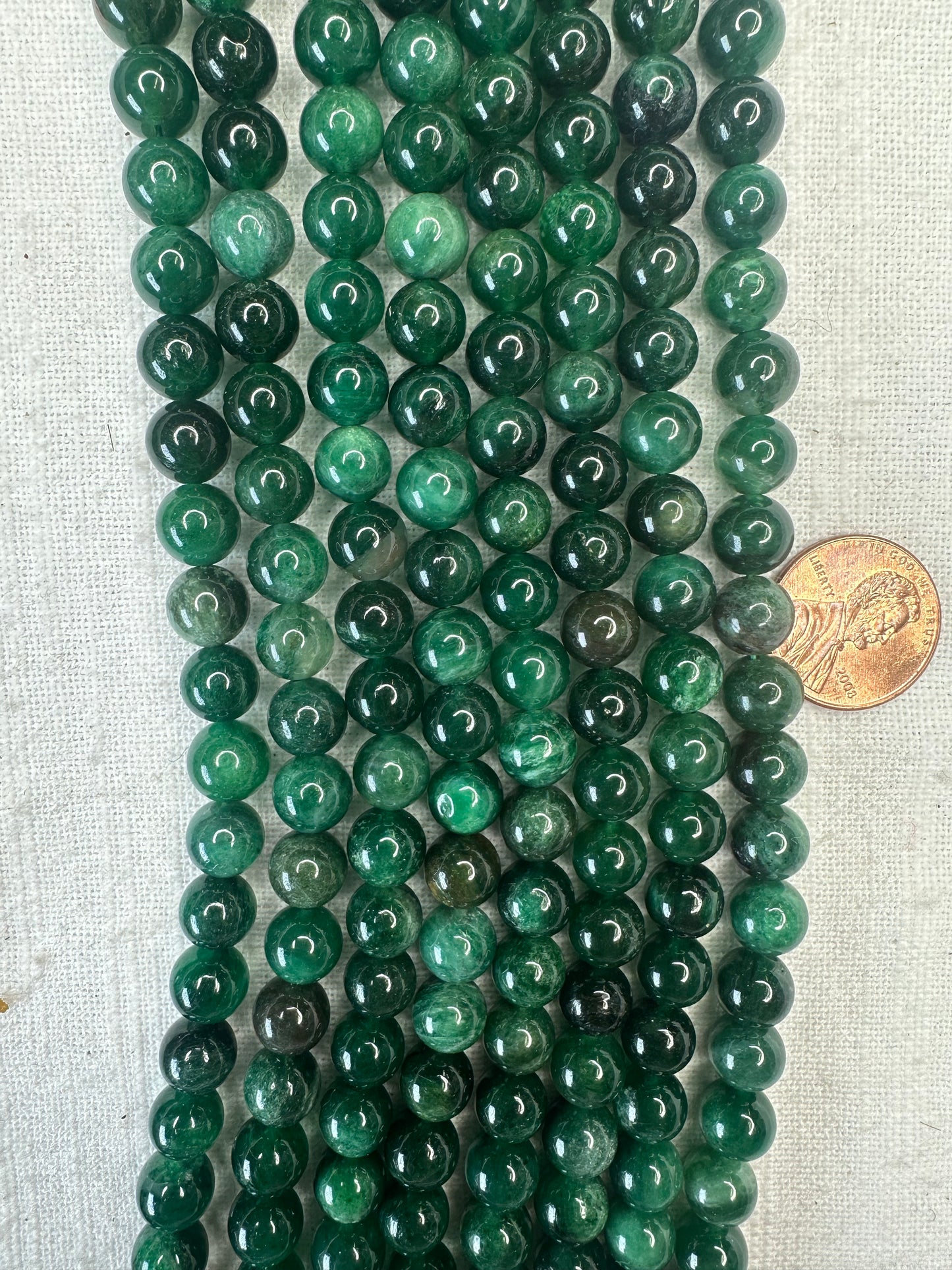 Chlorite Euchlorite 8mm round shape AAA grade16"strand