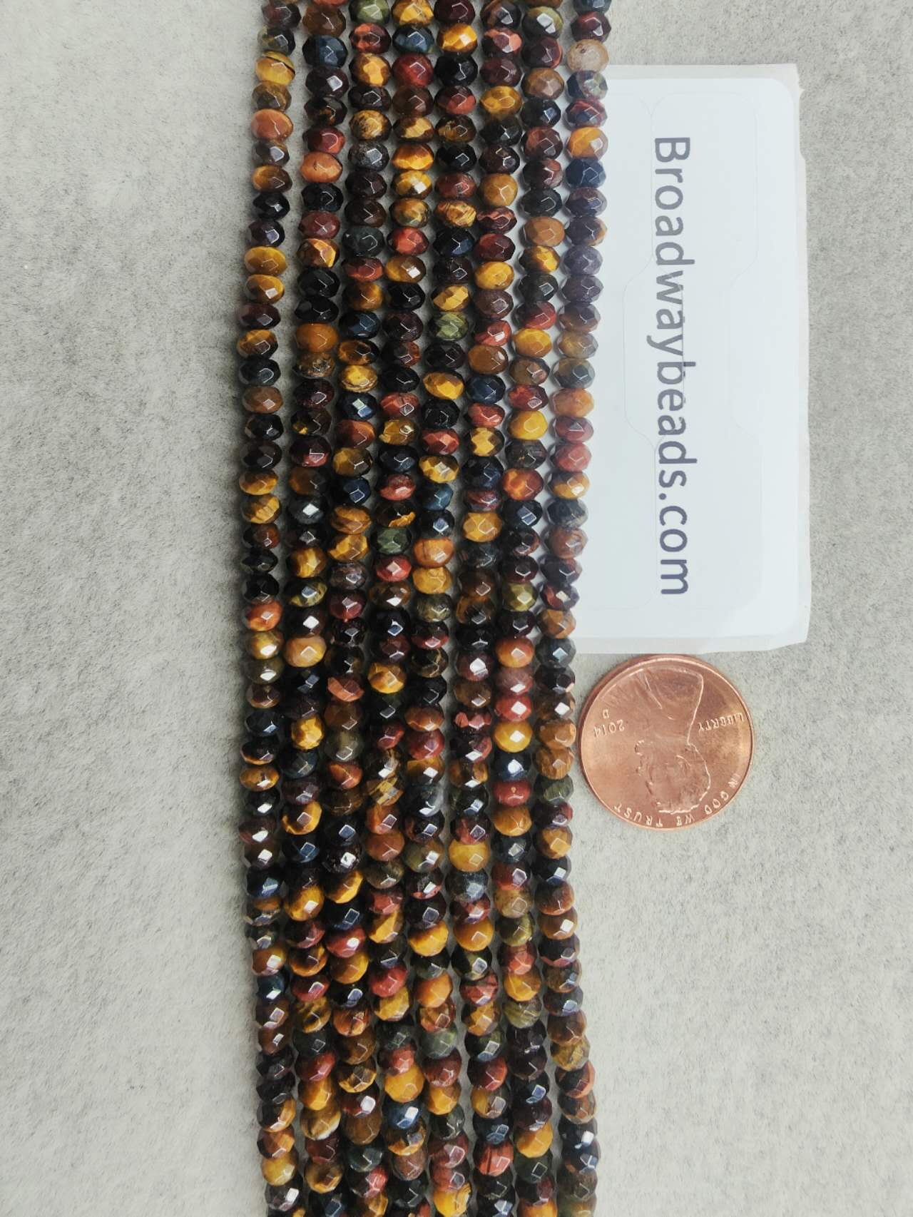 tiger's eye faceted rondelle bead 15"Strand - 3 mm x 6mm