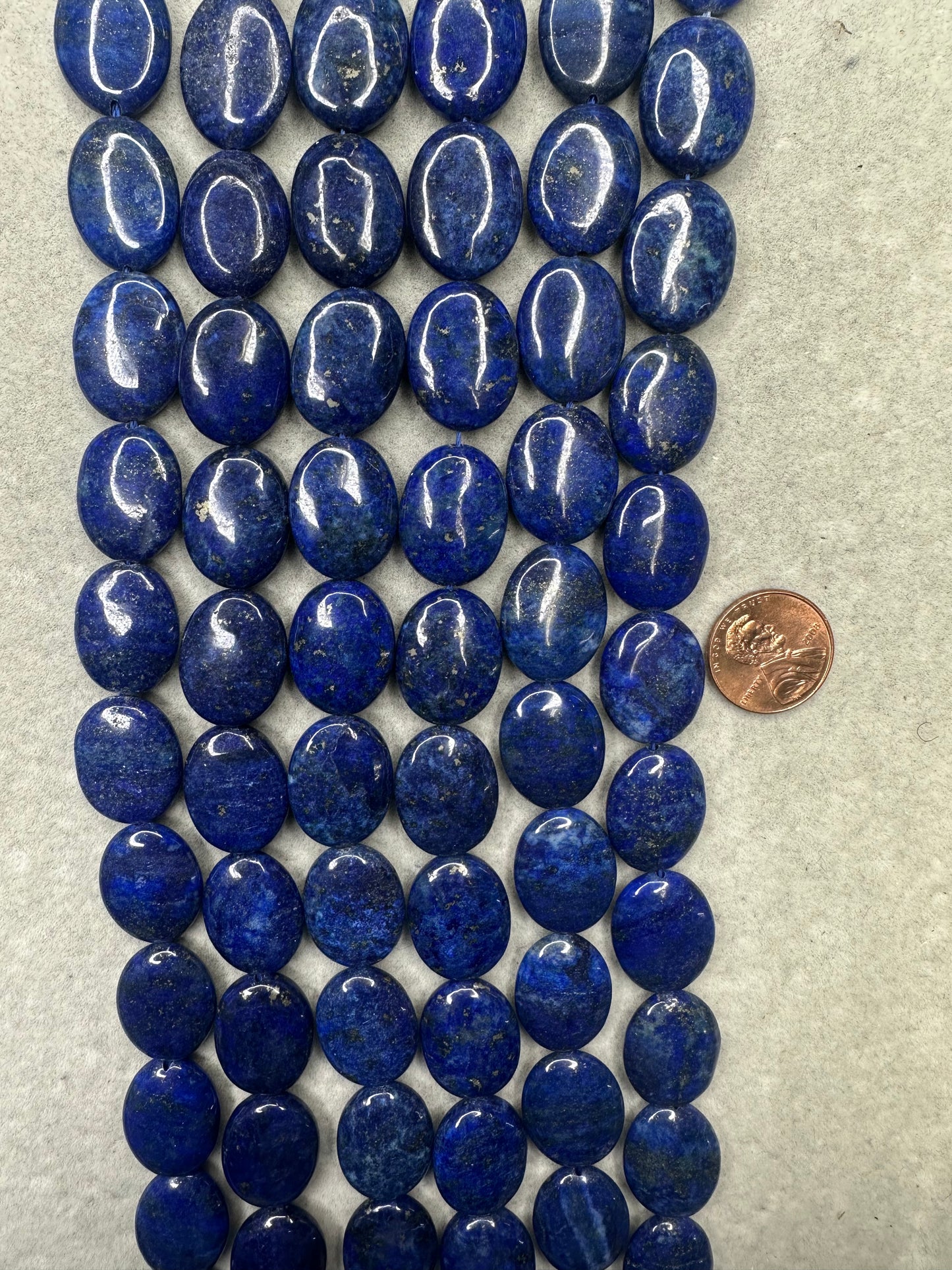 Lapis Lazuli oval shape 16mmx20mm 16"strand