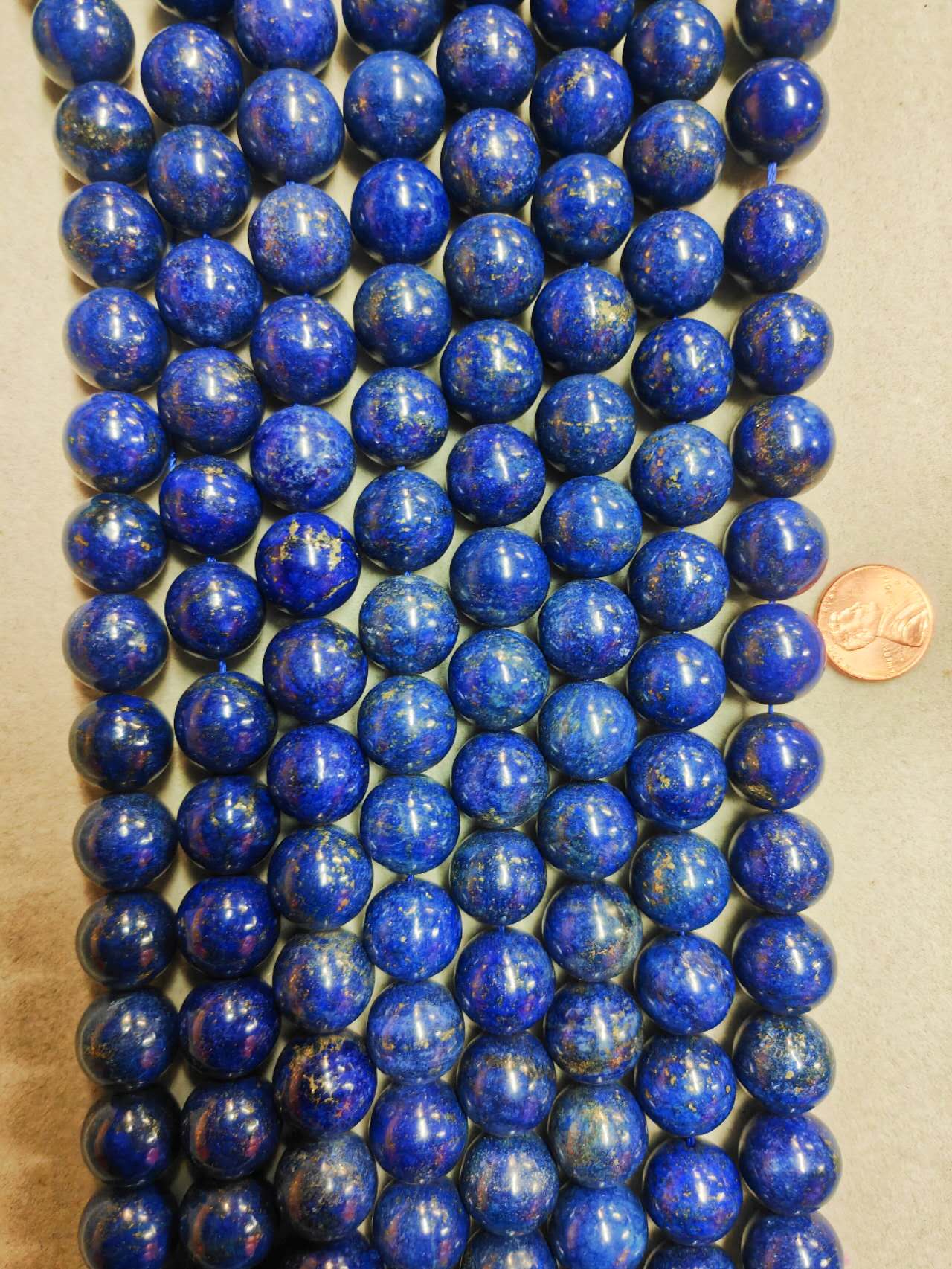 lapis lazuli round beads 16mm 16"strand