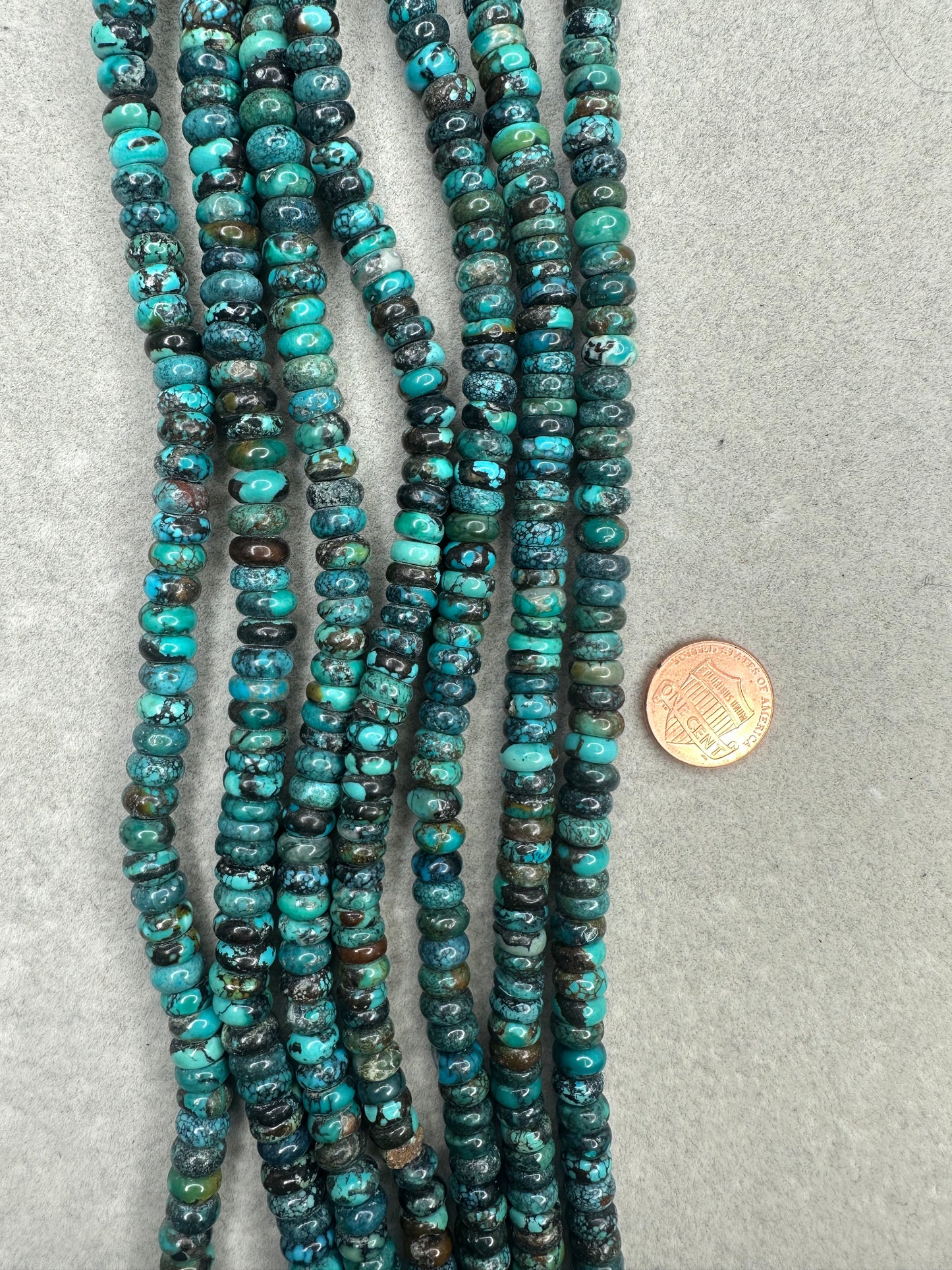 turquoise rondelle 5mmx 8mm