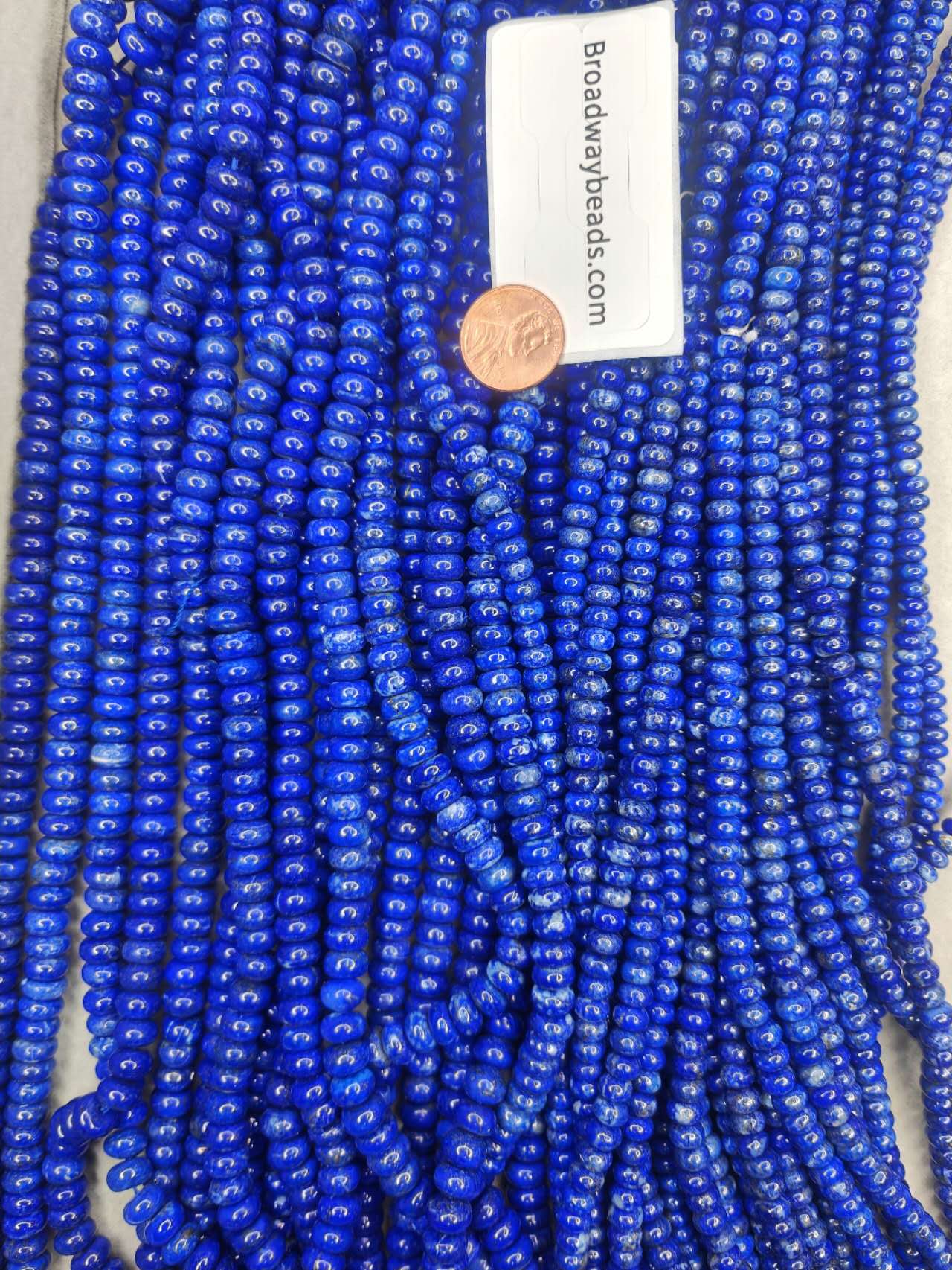 lapis lazuli AA grade rondelle 16"strand 3mmx6mm 4mmx7mm 5mmx8mm