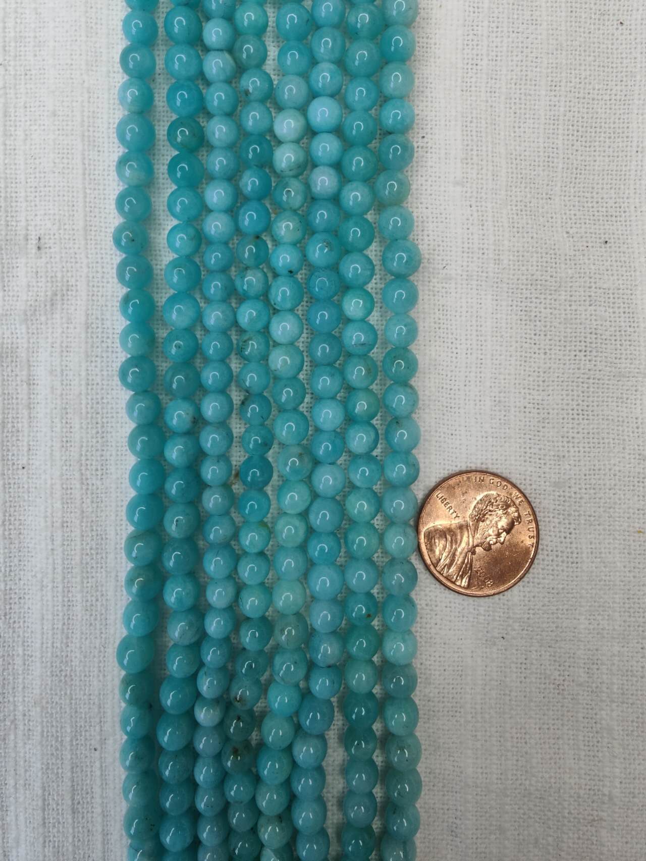 Peruvian Amazonite 5mm round AAA grade 15.5"strand