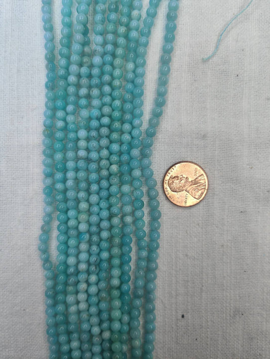 peruvian amazonite 6mm round beads AAA grade 15.5"strand