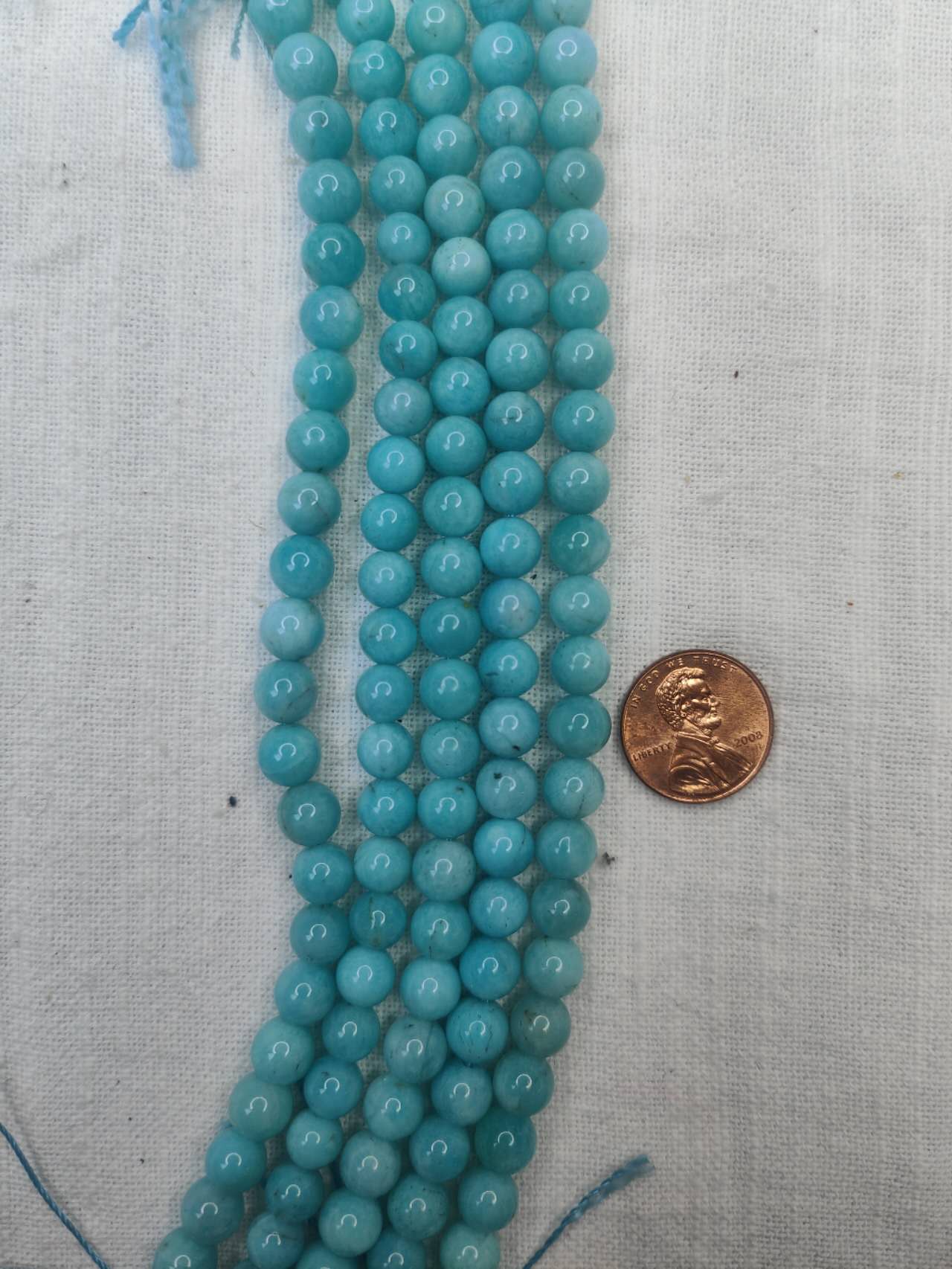 peruvian amazonite 7mm round beads AAA grade 15.5"strand