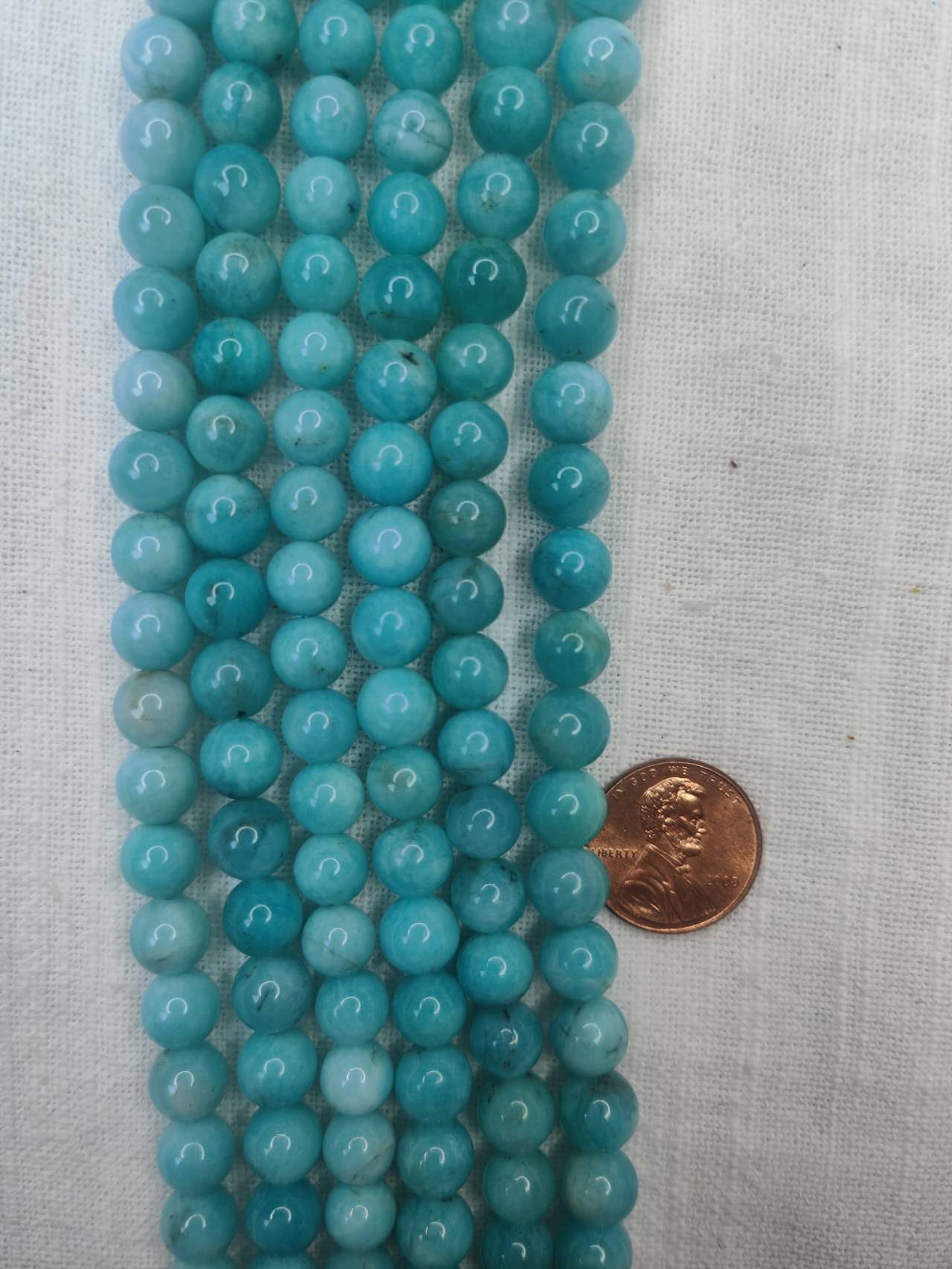 peruvian amazonite 8mm round beads AAA grade 15.5"strand