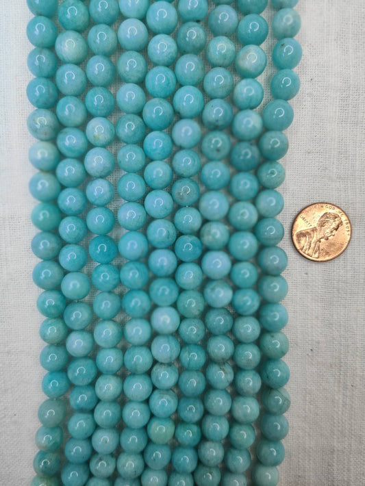 peruvian amazonite 9mm round beads AAA grade 15.5"strand
