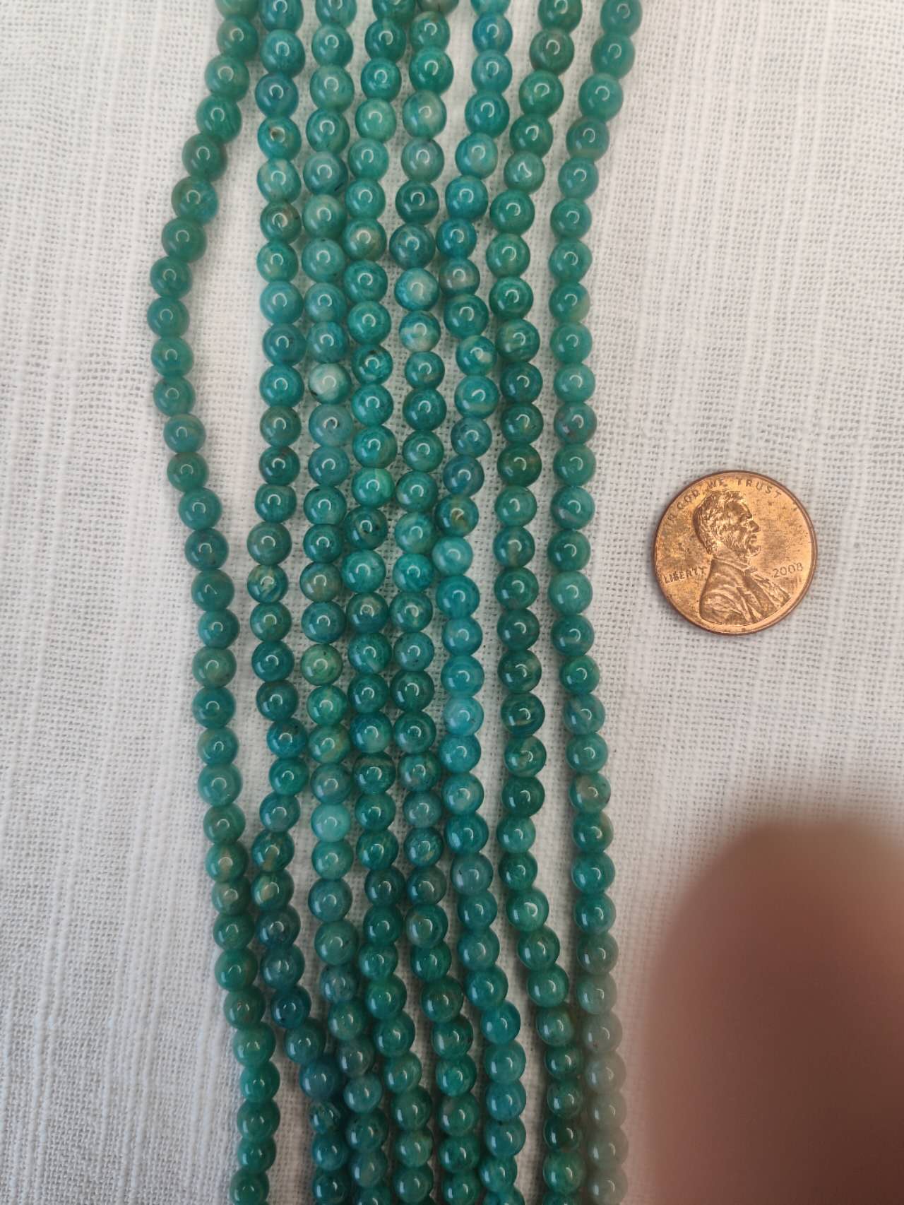 Russian Amazonite 5mm round beads AA grade 15.5"strand