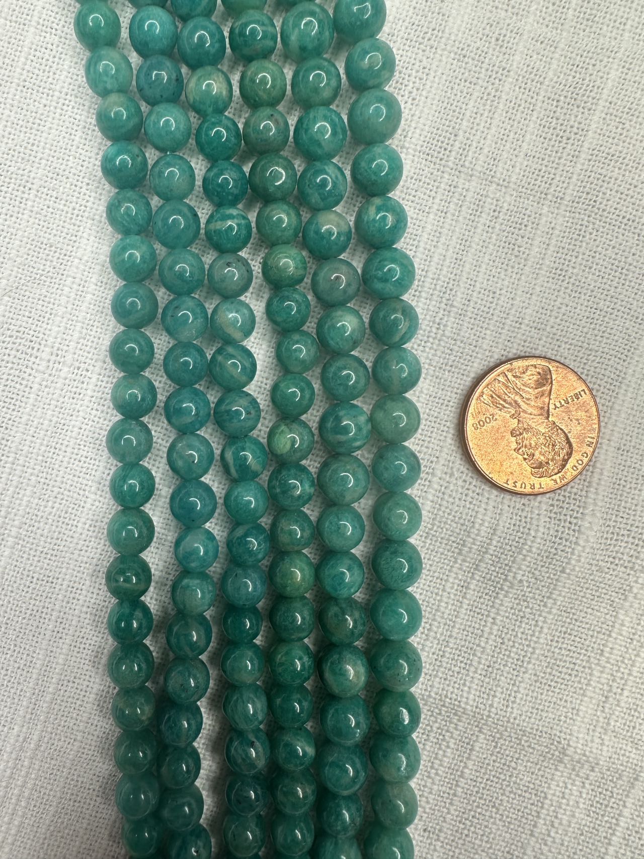 russian amazonite 6mm round beads AAA grade 15.5"strand