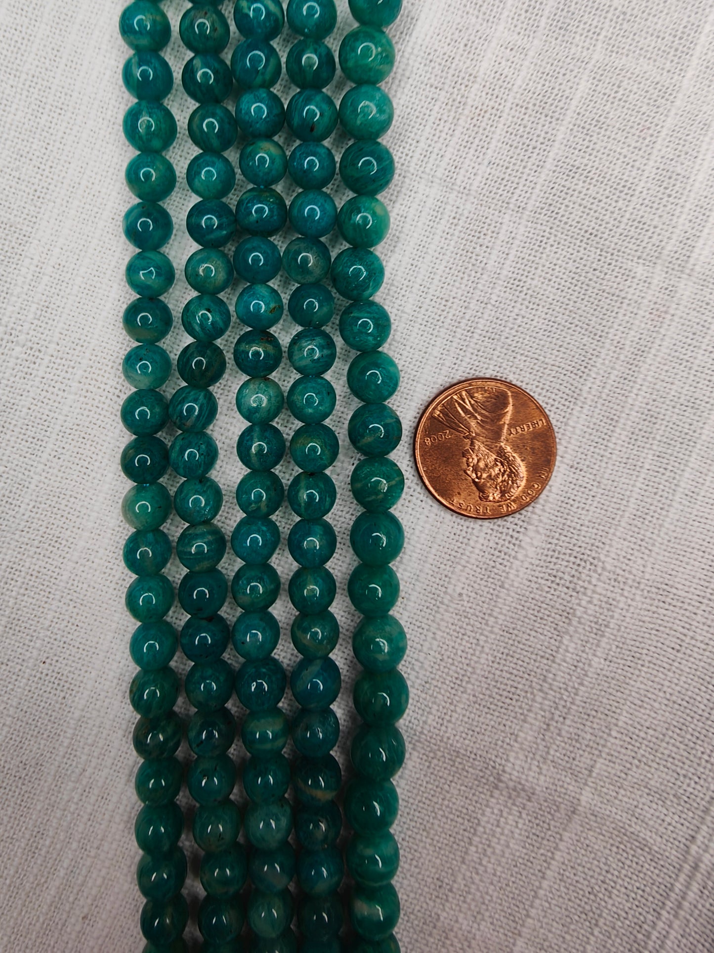 russian amazonite 7mm round beads AAA grade 15.5"strand