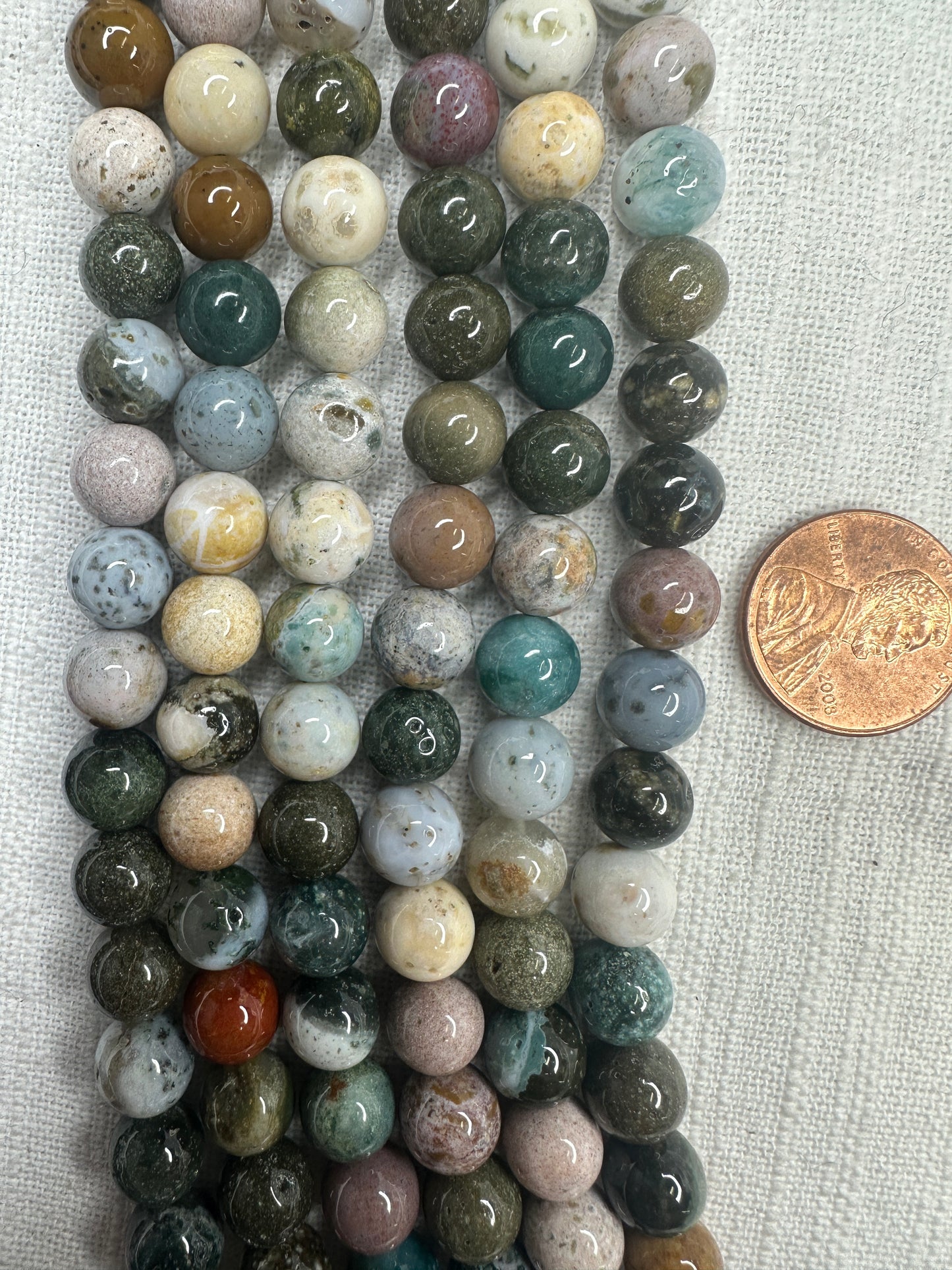 Ocean jasper 8mm round beads 15.5"strand