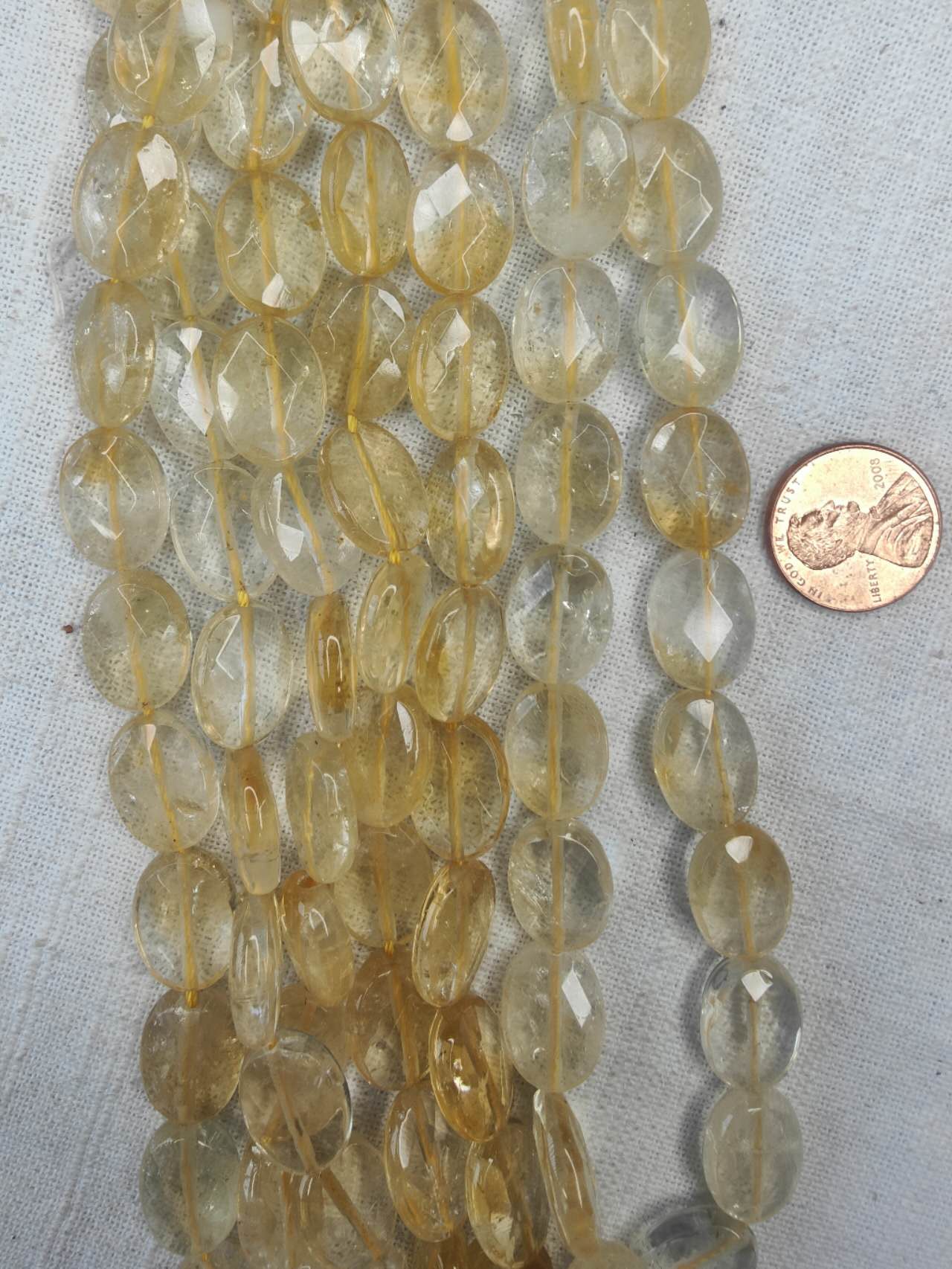 brazilian citrine 12mmx16mm oval shape faceted AAA grade 15.5"strand