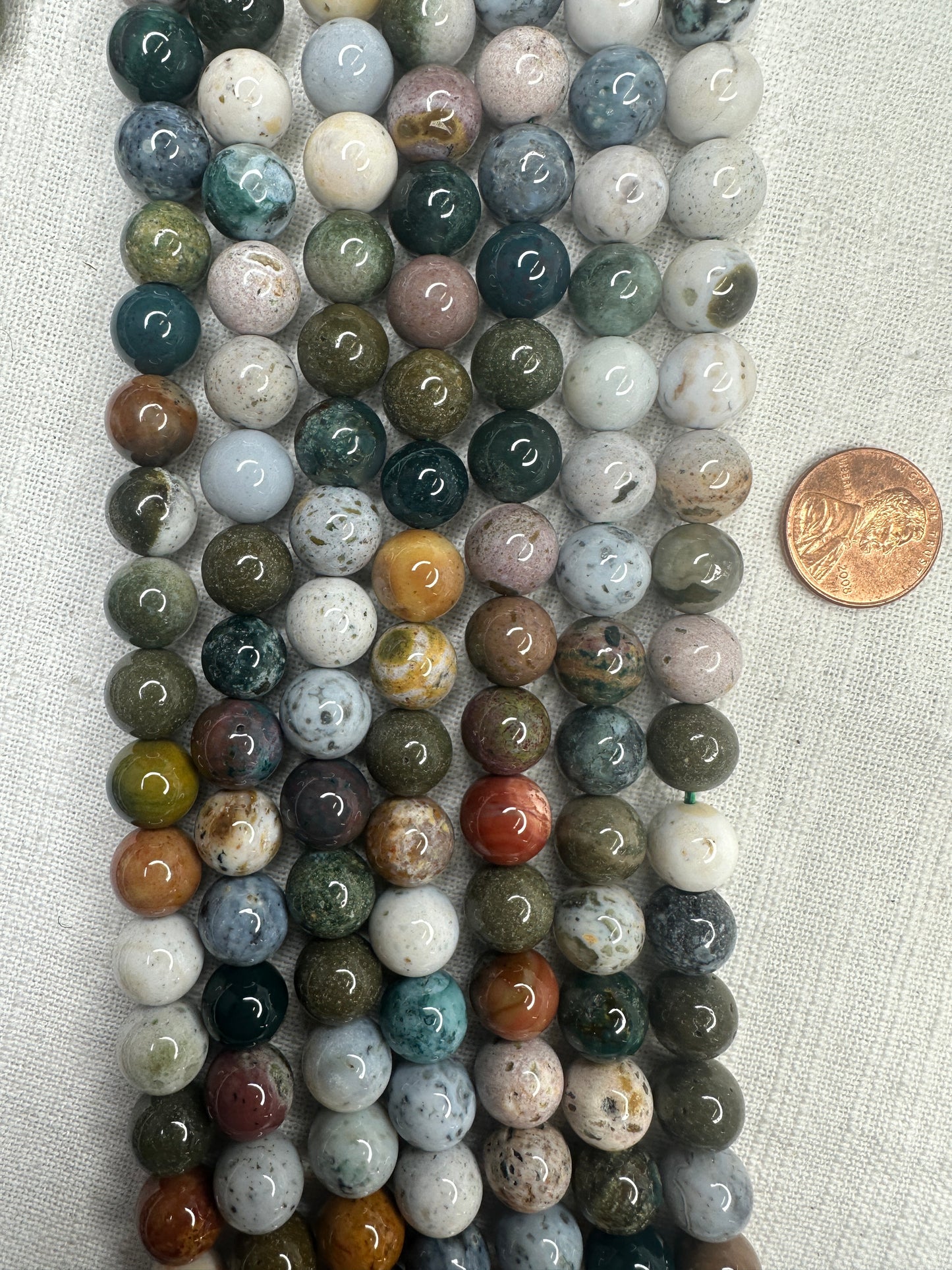 Ocean jasper 10mm round beads 15.5"strand