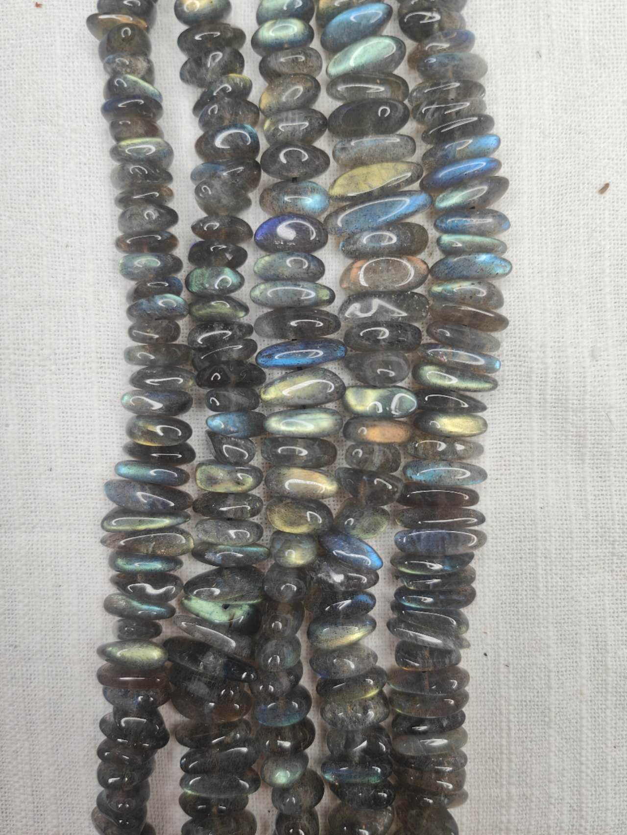 labradorite from 4mmx10mm to 6mmx16mm graduate nugget free form shape beads AAA grade 15.5"strand