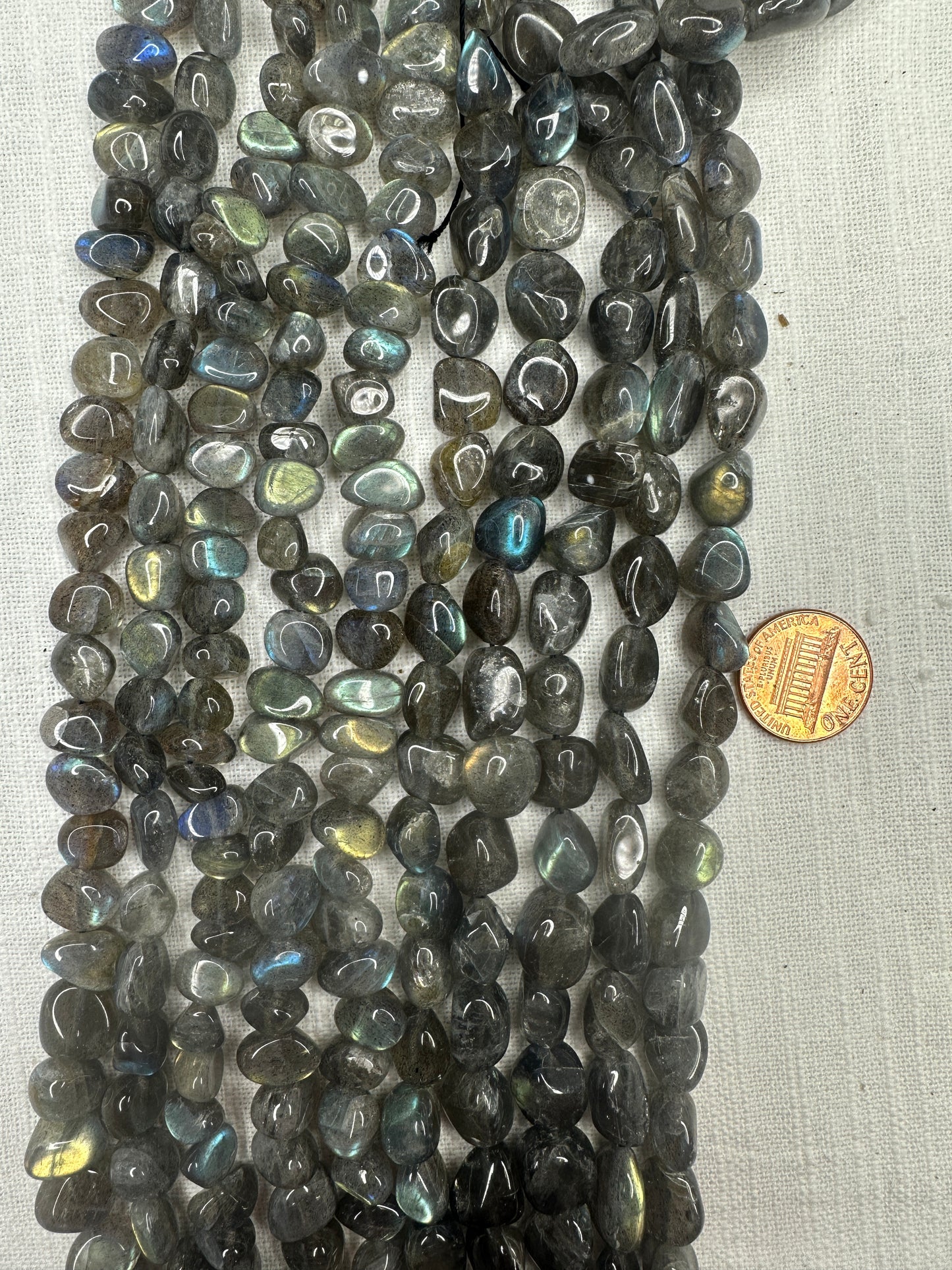 labradorite 9mmx13mm nugget free form shape beads AAA grade 15.5"strand
