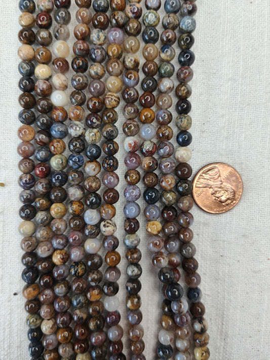 pietersite 6mm round  beads AAA grade 15.5"strand