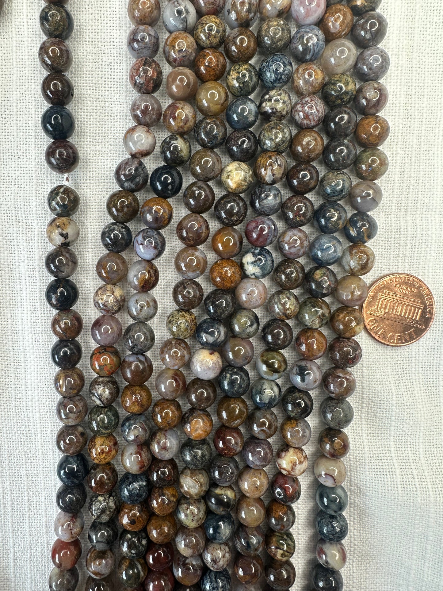 pietersite 8mm round  beads AAA grade 15.5"strand