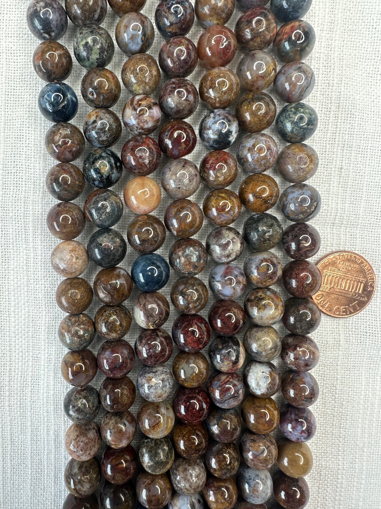 pietersite 10mm round  beads AAA grade 15.5"strand