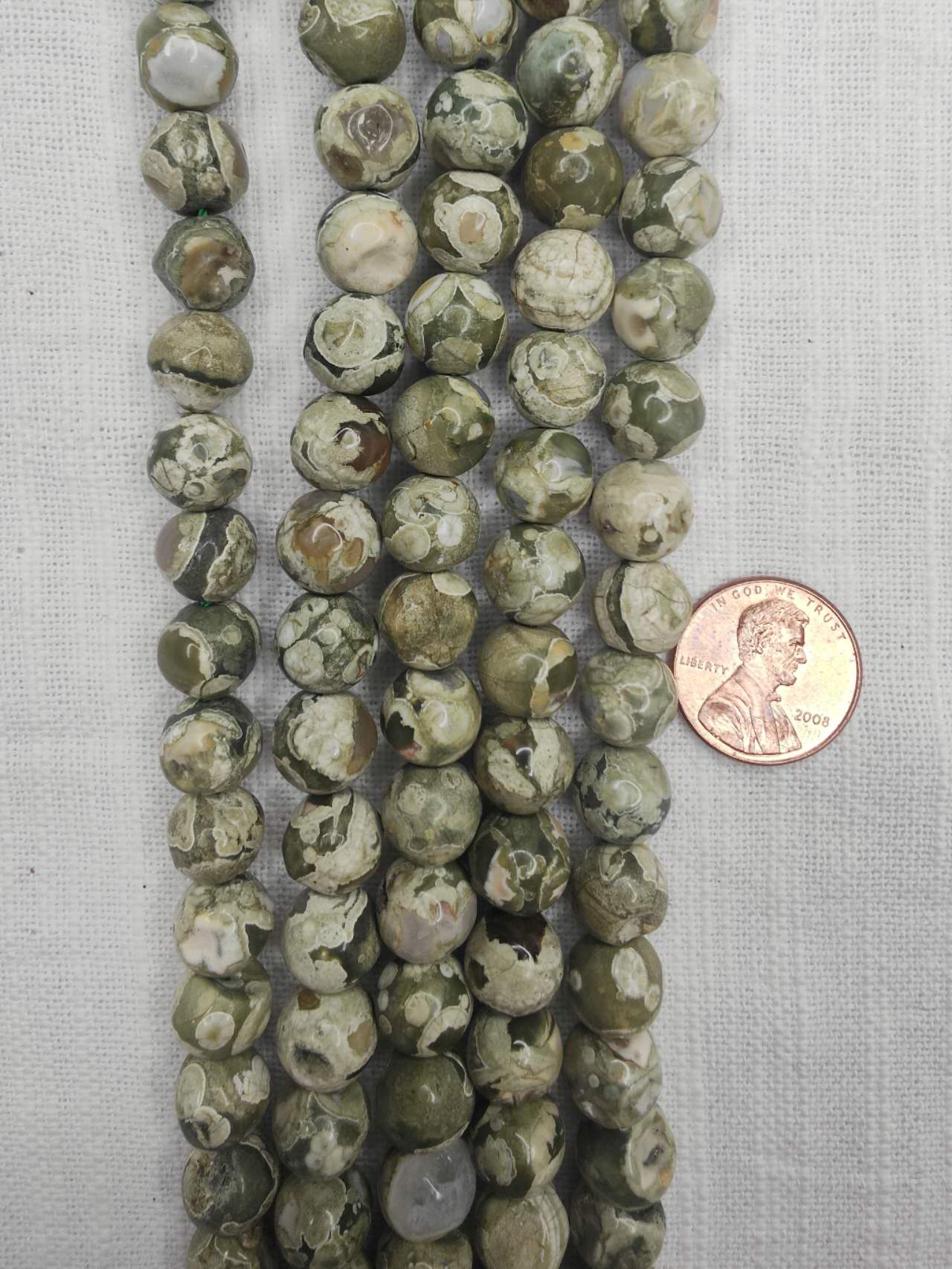 Rainforest Jasper Rhyolite 10mm round shape beads faceted 15.5"strand