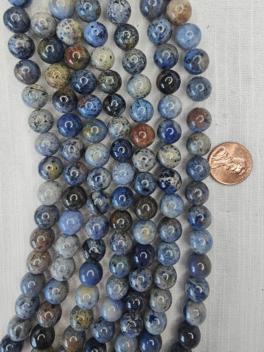 Sunset Dumortierite 10mm round beads 15.5"strand