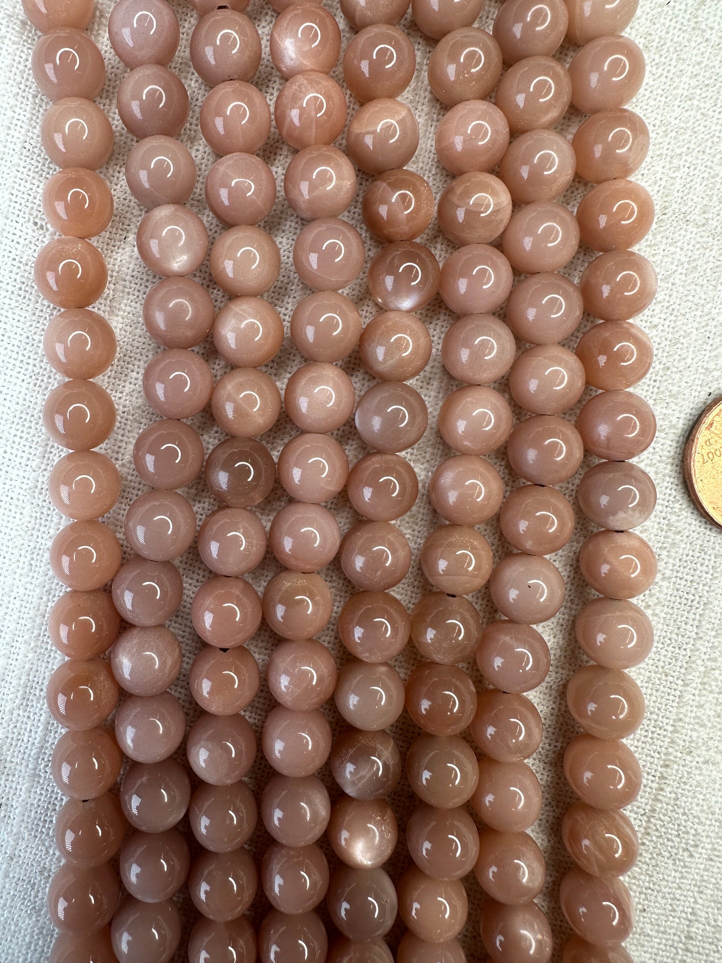 tanzania sunstone 8mm round beads AAA grade 15.5"strand