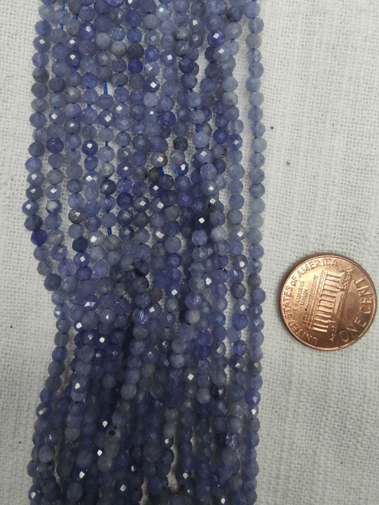 Tanzanite 3mm round faceted beads AAA grade 15.5"strand