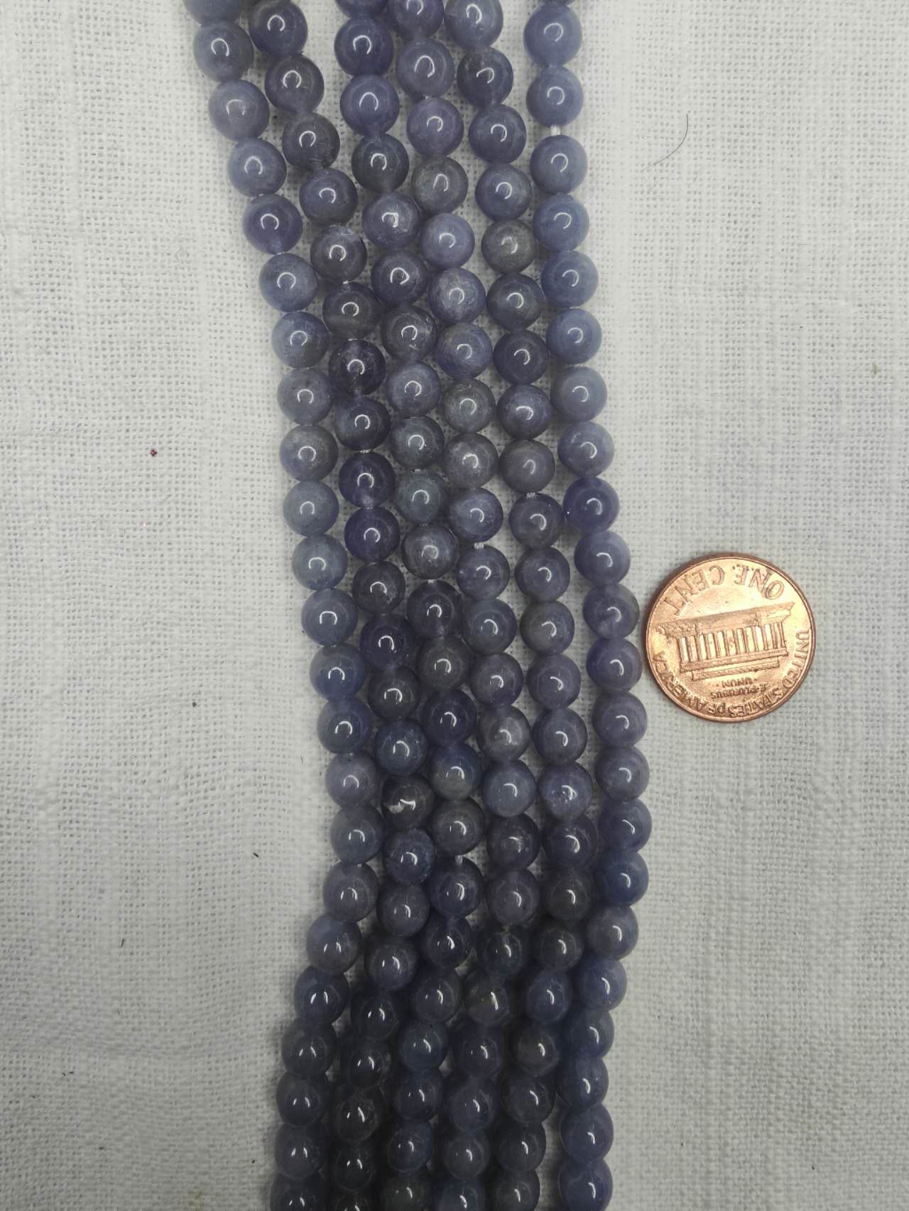 Tanzanite 6mm round  beads AAA grade 15.5"strand