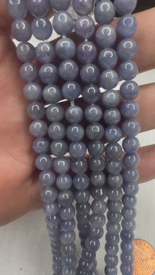 Tanzanite 6mm round  beads AAA grade 15.5"strand