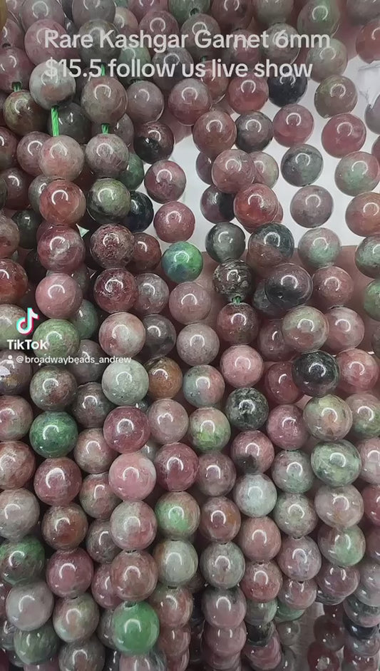 Kashgar Garnet 6mm round beads  AAA grade 15.5"strand